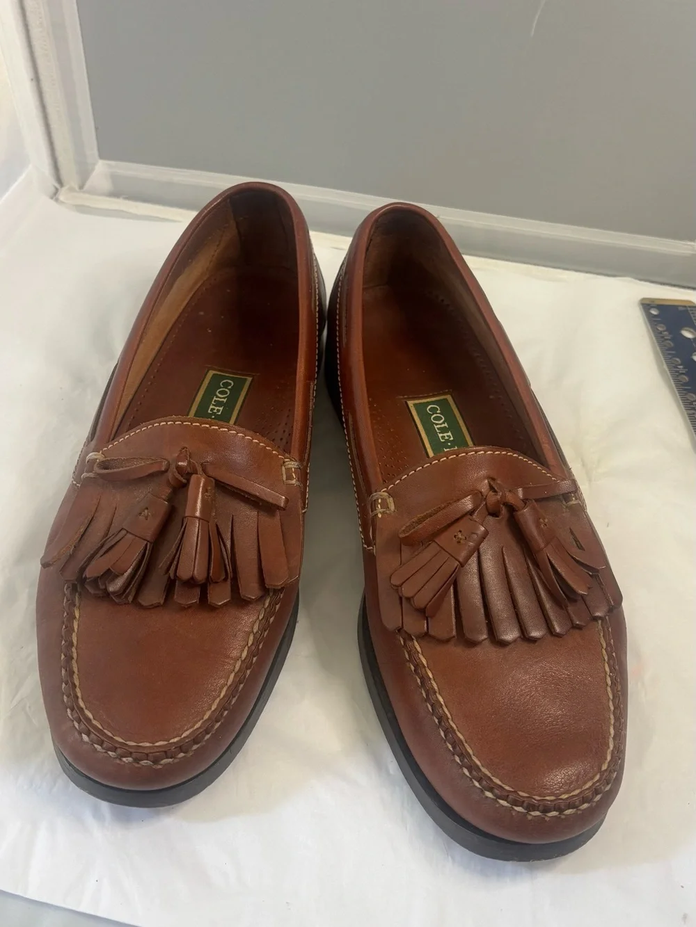 Cole Haan Men’s Brown Leather Tassel Loafers VGUC 9.5
